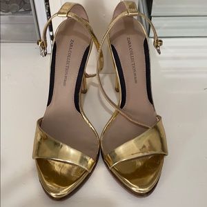 Zara gold heel